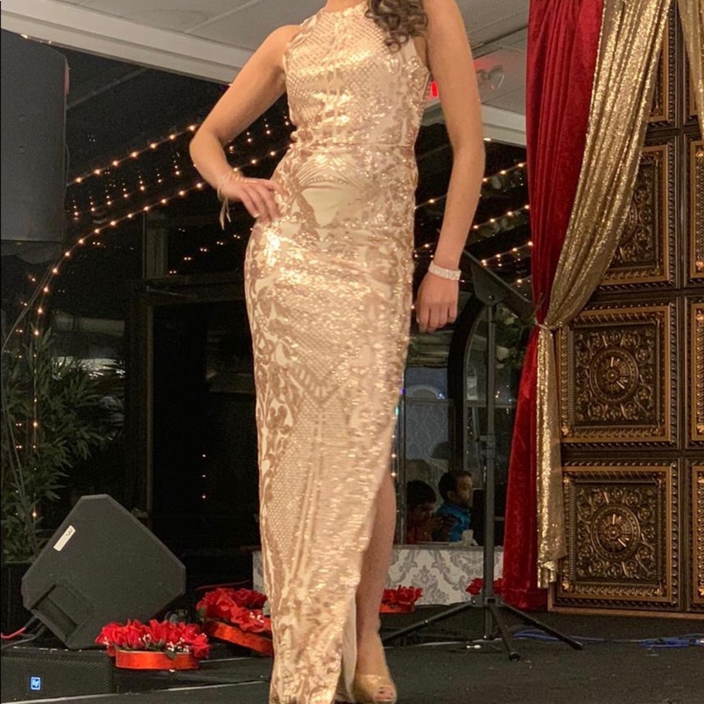 Gold Sequins Dress